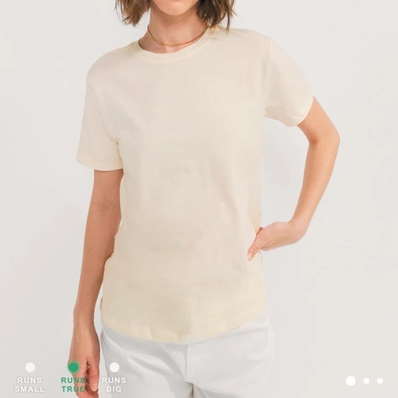 Easy Standard Vintage Relaxed Crew Neck T-shirt, vanilla, size M - Picture 6 of 8